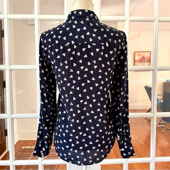 J. Crew French Hen Silk Blouse - Picture 7 of 11